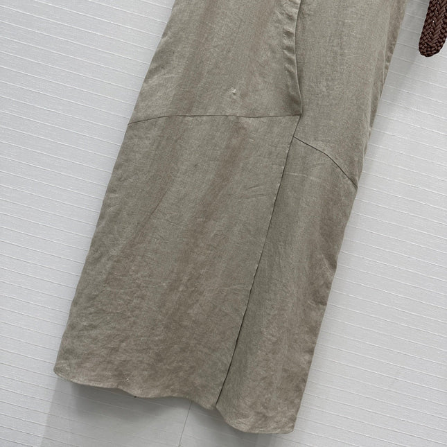 Loewe Sleeveless Long Skirt Grey Linen