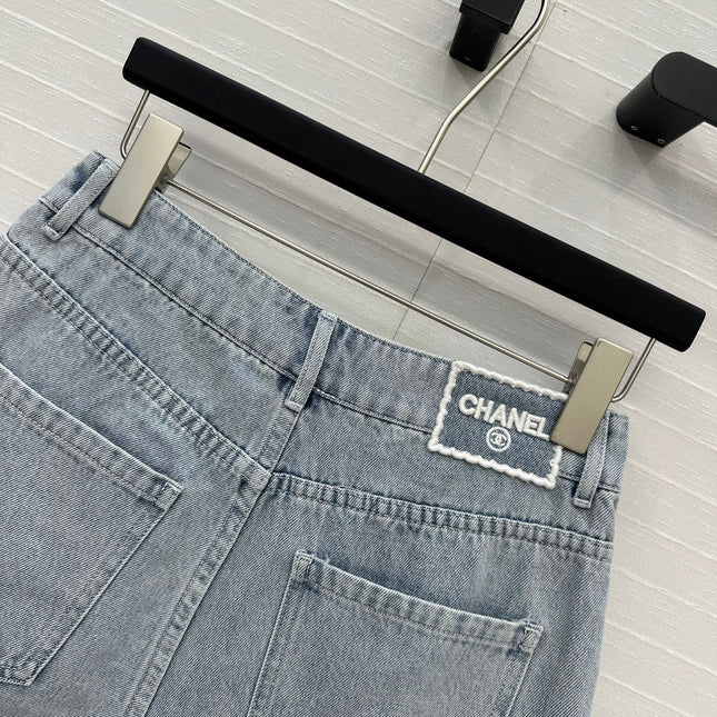 CC 25 Short Light Blue Denim Cotton