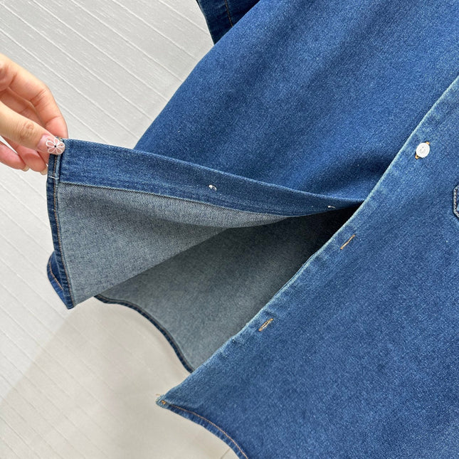 Loewe Denim Short-sleeved Shirt Blue Cotton