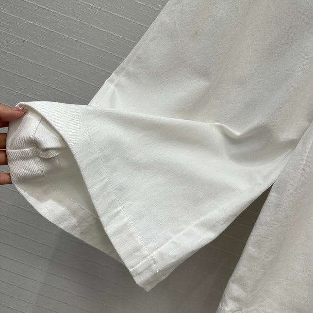 Loewe Wide-leg Pants White Cotton