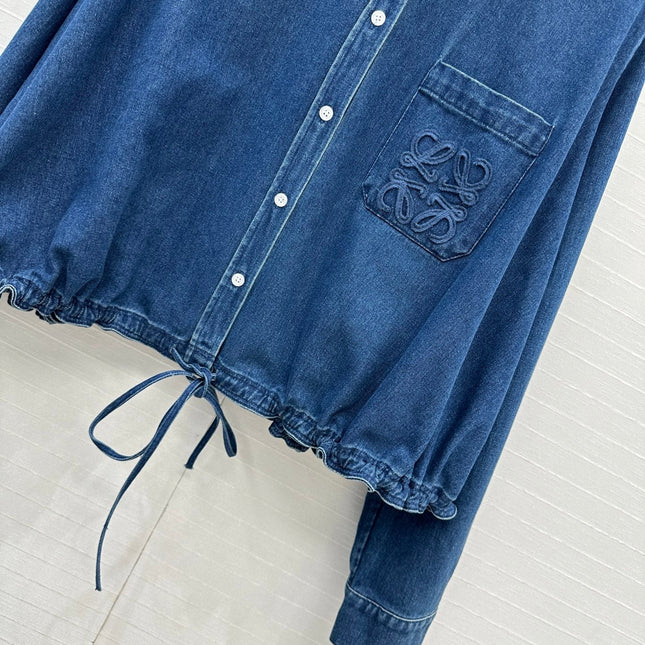 Loewe Shirt Jacket Blue Cotton