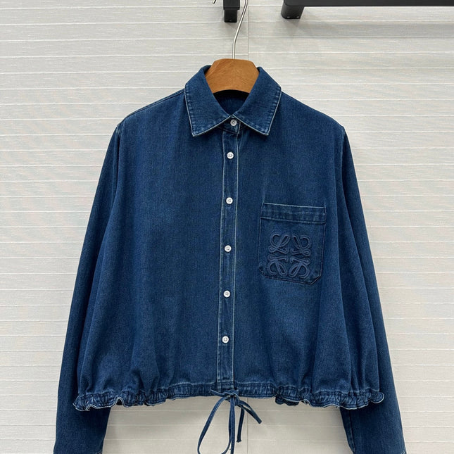 Loewe Shirt Jacket Blue Cotton