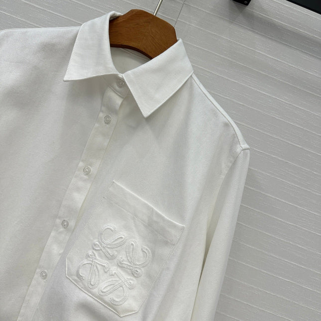 Loewe Shirt Jacket White Cotton