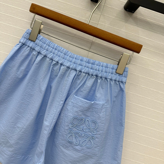 Loewe Short Blue Cotton