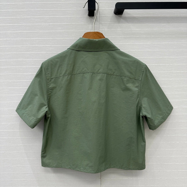 Loewe Short-sleeved Shirt Green Cotton