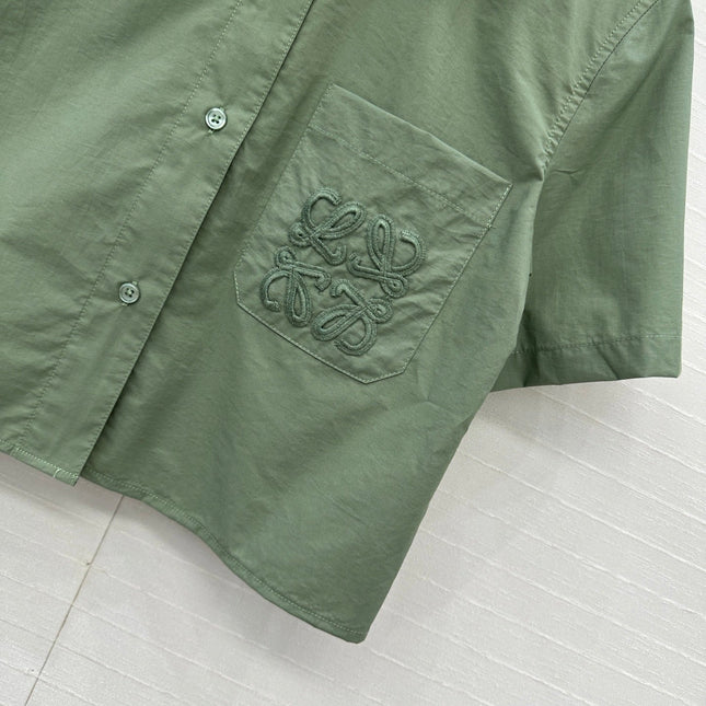 Loewe Short-sleeved Shirt Green Cotton