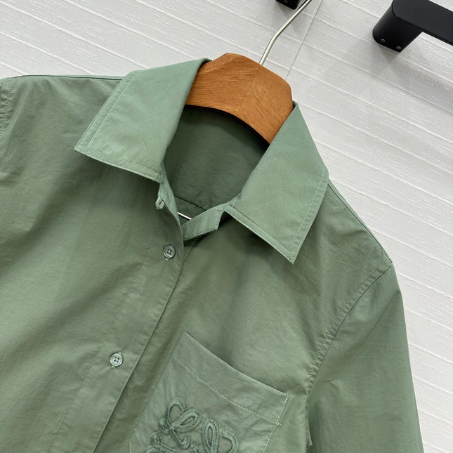 Loewe Short-sleeved Shirt Green Cotton
