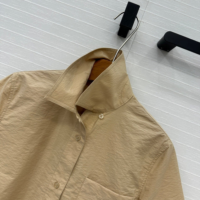 Loewe Short-sleeved Shirt Khaki Cotton