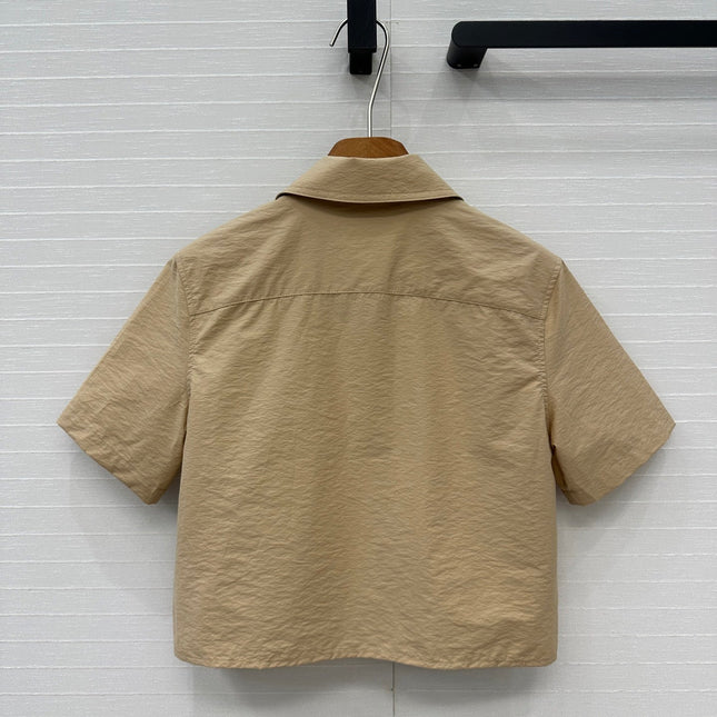 Loewe Short-sleeved Shirt Khaki Cotton