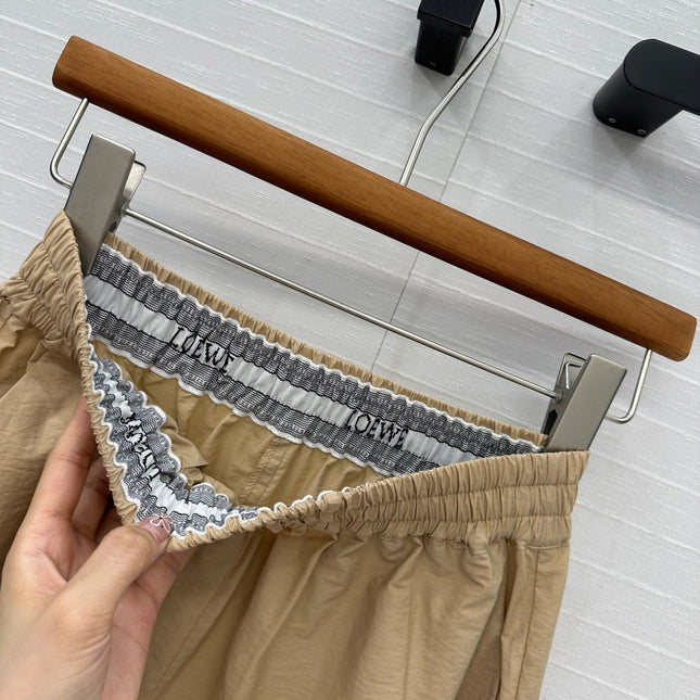 Loewe Pants Khaki Cotton