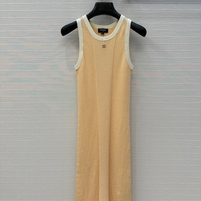 CC 25 Knitted Dress Yellow Cotton