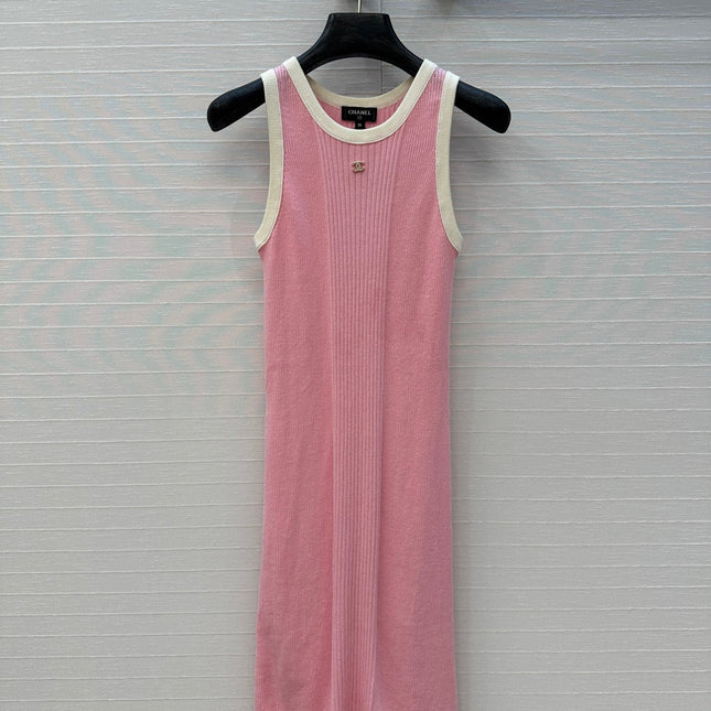 CC 25 Knitted Dress Pink Cotton