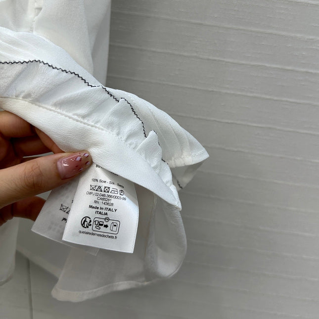 DIOR WHITE RUFFLED SHIRT 264378