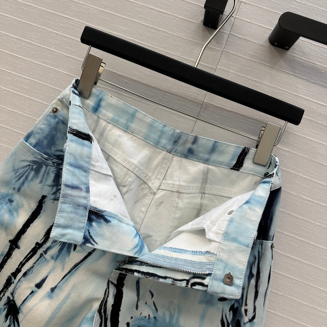 DIOR PRINTED DENIM PANTS 268196