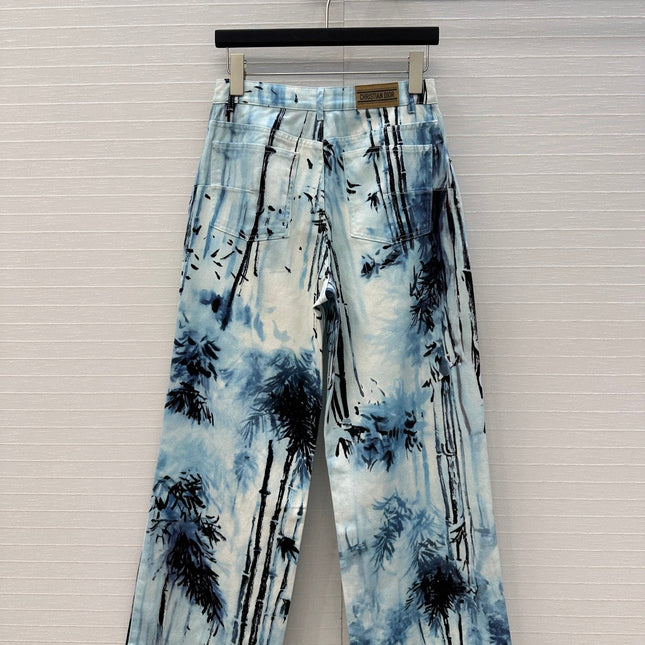 DIOR PRINTED DENIM PANTS 268196