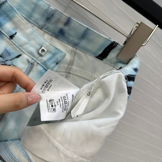 DIOR PRINTED DENIM PANTS 268196