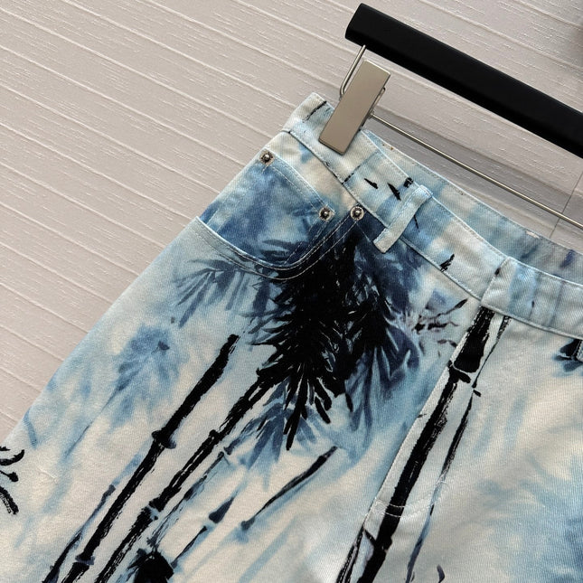 DIOR PRINTED DENIM PANTS 268196