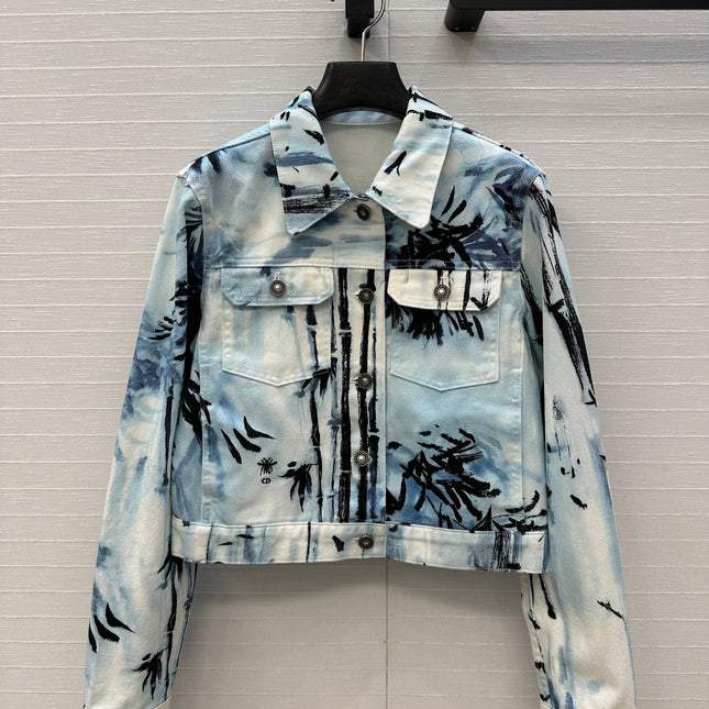 DIOR PRINTED DENIM JACKET 268202