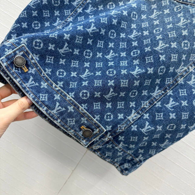 LOUIS VUITTON JACQUARD PATTERN DENIM VEST 276119