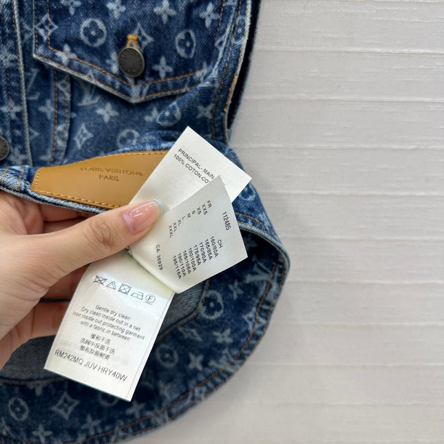 LOUIS VUITTON JACQUARD PATTERN DENIM VEST 276119
