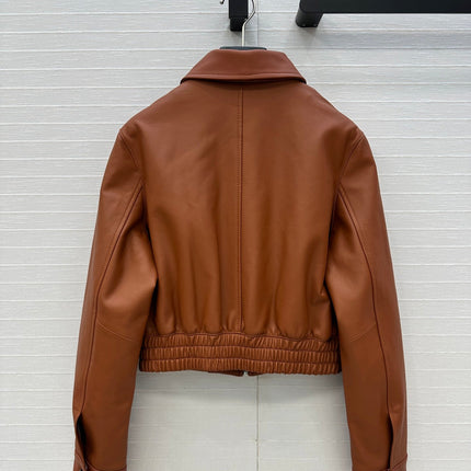 MIUMIU CROPPED LEATHER JACKET 276124