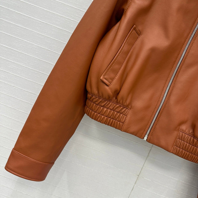 MIUMIU CROPPED LEATHER JACKET 276124
