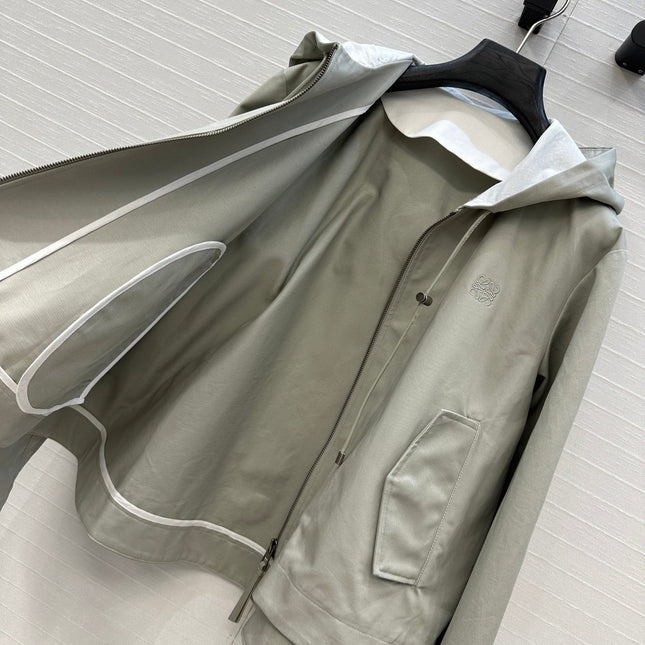 LOEWE HOODED JACKET WITH EMBROIDERED LOGO 276080