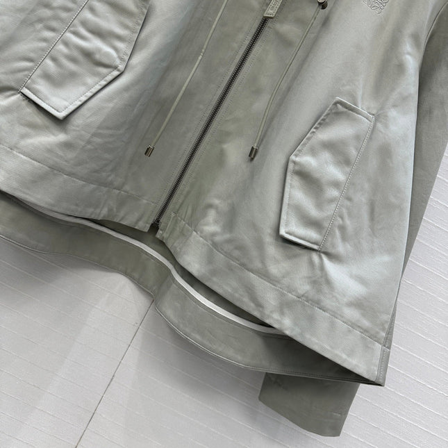 LOEWE HOODED JACKET WITH EMBROIDERED LOGO 276080