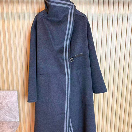 HERMES 25S LONG STAND-COLLAR CASHMERE COAT 317