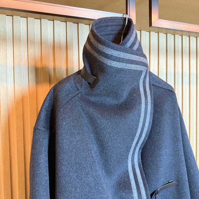 HERMES 25S LONG STAND-COLLAR CASHMERE COAT 317