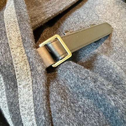 HERMES 25S LONG STAND-COLLAR CASHMERE COAT 317