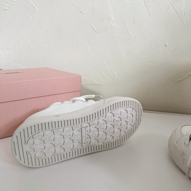 SNEAKERS SIMPLE DESIGN IN WHITE SHEEPSKIN