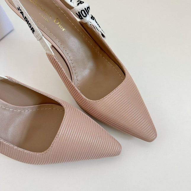J'ADIOR SLINGBACK PUMP NUDE PINK TECHNICAL FABRIC 10 CM