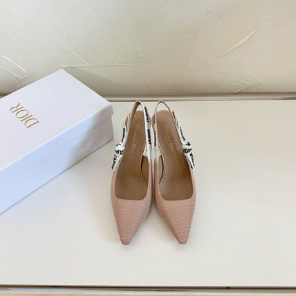 J'ADIOR SLINGBACK PUMP NUDE PINK TECHNICAL FABRIC 10 CM