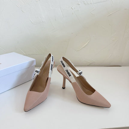 J'ADIOR SLINGBACK PUMP NUDE PINK TECHNICAL FABRIC 10 CM
