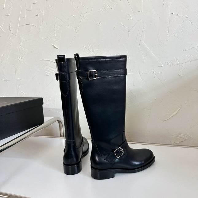 RIVER BOOTS IN BLACK SMOOTH CALFSKIN