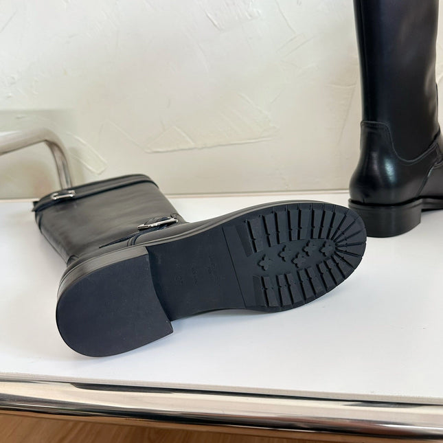 RIVER BOOTS IN BLACK SMOOTH CALFSKIN