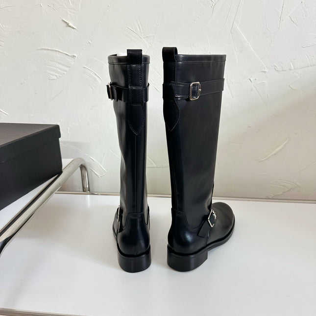 RIVER BOOTS IN BLACK SMOOTH CALFSKIN