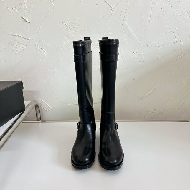 RIVER BOOTS IN BLACK SMOOTH CALFSKIN