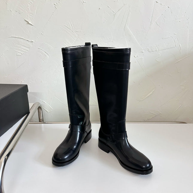 RIVER BOOTS IN BLACK SMOOTH CALFSKIN