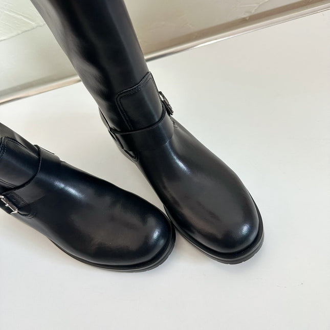 RIVER BOOTS IN BLACK SMOOTH CALFSKIN