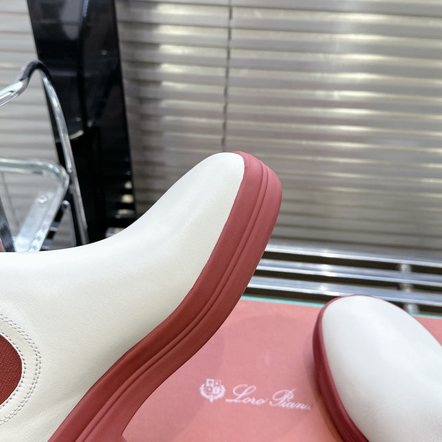 LP 23 LAKESIDE SHORT BOOTS WHITE CALFSKIN