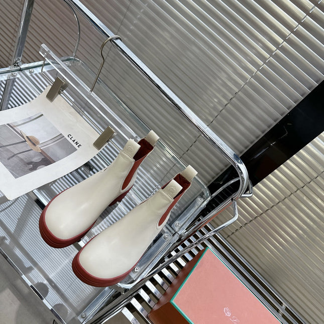 LP 23 LAKESIDE SHORT BOOTS WHITE CALFSKIN