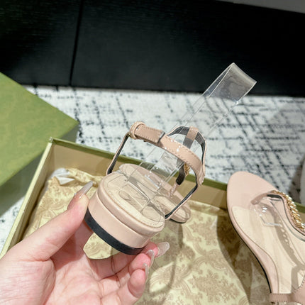 THONG SANDAL IN ALMOND BEIGE CALFSKIN WITH GOLD HARDWARE