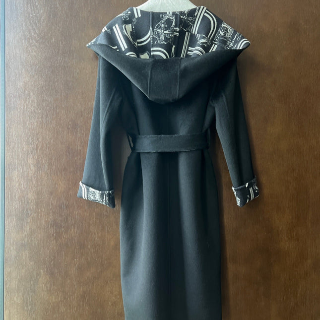 HERMES 25S REVERSIBLE LONG HOODED COAT 049