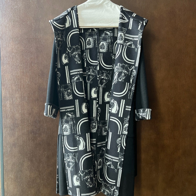 HERMES 25S REVERSIBLE LONG HOODED COAT 049