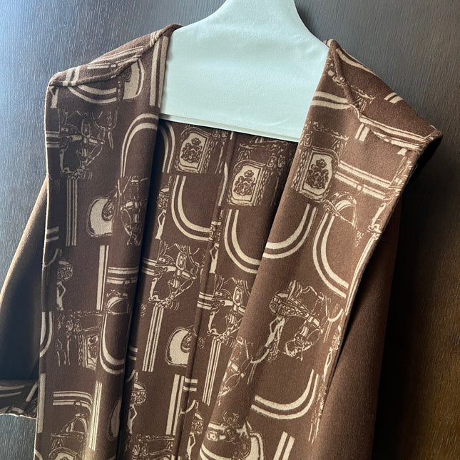 HERMES 25S REVERSIBLE LONG HOODED COAT 048