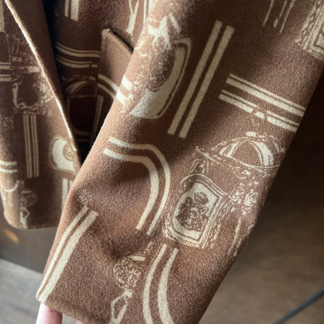 HERMES 25S REVERSIBLE LONG HOODED COAT 046