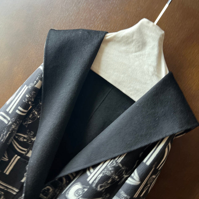 HERMES 25S REVERSIBLE LONG HOODED COAT 047