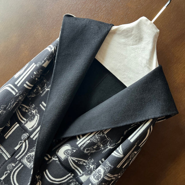 HERMES 25S REVERSIBLE LONG HOODED COAT 047